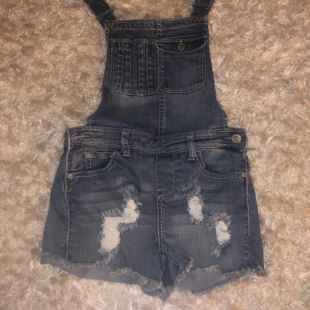 Jean shorts overalls